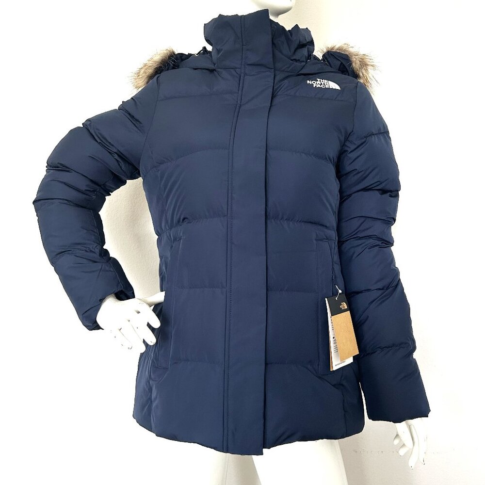 THE NORTH FACE WOMEN GOTHAM GOOSE DOWN PUFFER JACKET SUMMIT NAVY Size MEDIUM